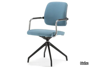 KOS SOFT 05 - Trestle-based swivel chair with armrests _ Nahu