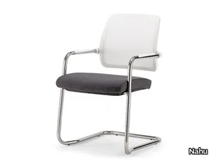 KOS WHITE AIR 01 - Cantilever chair with armrests _ Nahu