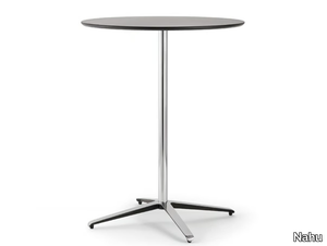 LOTO STAND UP - Steel and wood high table with 4-star base _ Nahu