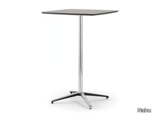 LOTO STAND UP - Steel and wood high table with 4-star base _ Nahu