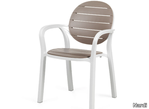 PALMA - Stackable polypropylene garden chair with armrests _ Nardi