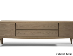 FORTUNA - Contemporary style wooden sideboard with doors with drawers _ Natuzzi Italia