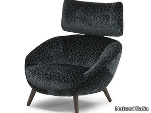 LUNA - Upholstered armchair with headrest _ Natuzzi Italia