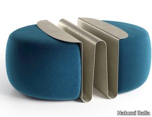 WAVE - Round pouf with integrated magazine rack _ Natuzzi Italia