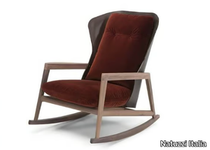 MARGARET - Rocking armchair with armrests high-back _ Natuzzi Italia