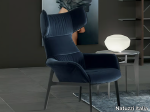 AURA - Wing fabric armchair _ Natuzzi Italia