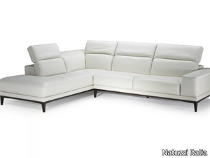 BORGHESE - Sectional sofa with headrest with chaise longue _ Natuzzi Italia