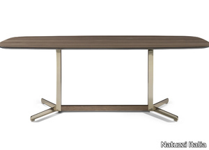 CAMPUS - Rectangular wood veneer table _ Natuzzi Italia