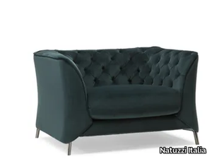 LA SCALA - Tufted fabric armchair with armrests _ Natuzzi Italia