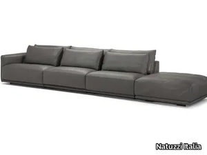 LONG BEACH - Sectional leather sofa _ Natuzzi Italia