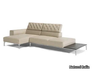 SKYLINE - Recliner leather sofa with chaise longue _ Natuzzi Italia