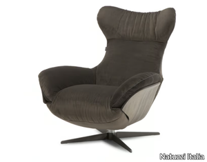 ILIA - Recliner fabric armchair with footstool _ Natuzzi Italia