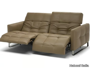 PHILO - Recliner tufted leather sofa _ Natuzzi Italia