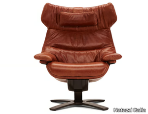 RE-VIVE WING BACK - Recliner leather armchair with headrest _ Natuzzi Italia