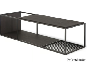 FIL ROUGE - Rectangular coffee table with integrated magazine rack _ Natuzzi Italia