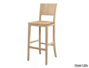 AMY SG01 - High wooden stool with footrest _ New Life