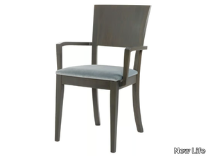 AMY SB02 - Wooden chair with armrests and integrated cushion _ New Life