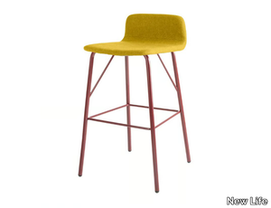 TECLA SG01B - High fabric stool with footrest and metal base _ New Life