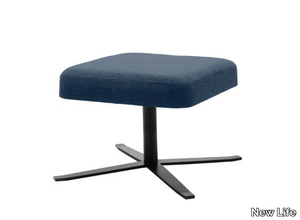 VIVA PF01 - Fabric footstool with 4-spoke metal base _ New Life