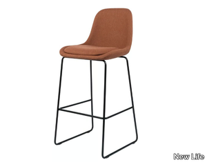 ALISHA SG01 - High fabric stool with footrest and back _ New Life