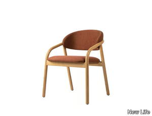 ÈLIA PO01 - Ash and fabric easy chair with armrests _ New Life