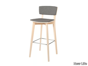 HELLEN SG03S - High beech stool with integrated cushion _ New Life