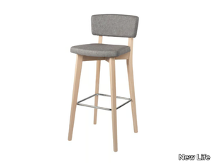 HELLEN SG04S - High beech stool with integrated cushion _ New Life