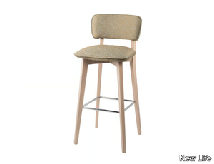 HELLEN SOFT SG07S - High beech stool with integrated cushion _ New Life