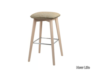 HELLEN SOFT SG06 - High beech stool with integrated cushion _ New Life