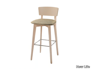 HELLEN SOFT SG06S - High beech stool with integrated cushion _ New Life