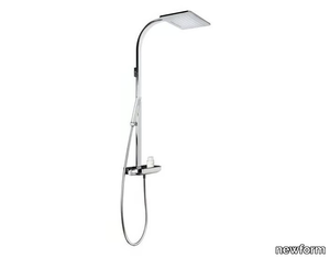 SHOWER COLUMNS - Thermostatic shower panel with hand shower with overhead shower _ newform