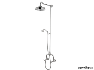 DAYTIME - Wall-mounted shower panel with diverter with hand shower _ newform