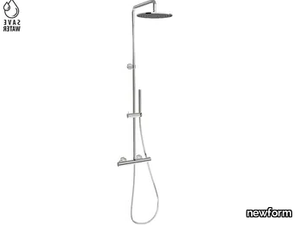 61165 - Thermostatic wall-mounted shower panel with hand shower _ newform