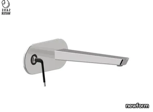 O'RAMA - Wall-mounted single handle washbasin mixer with plate _ newform