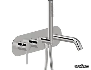 XT - Wall-mounted bathtub tap with hand shower and diverter _ newform