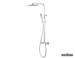 SHOWER COLUMNS - Thermostatic shower panel with hand shower with overhead shower _ newform