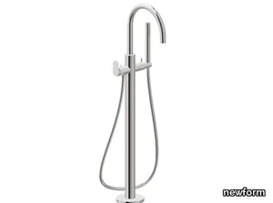 LINFA II 69484E - Floor standing single handle bathtub set with hand shower _ newform