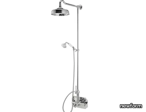 DAYTIME - Wall-mounted thermostatic shower panel with hand shower _ newform