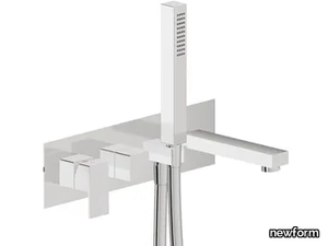 ERGO-Q / OPEN 66472E - Recessed bathtub set with hand shower and overhead shower _ newform