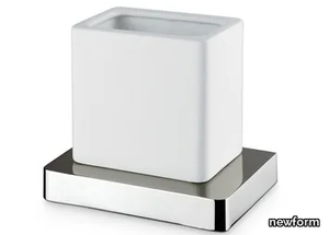 SQUARED ACCESSORIES 62955 / 62956 - Countertop ceramic toothbrush holder _ newform