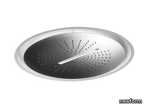 OVERHEAD SHOWERS FOR CHROMOTHERAPY - Ceiling mounted 3-spray steel overhead shower _ newform