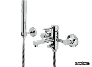 MINI-X - Wall-mounted bathtub mixer with diverter with hand shower _ newform