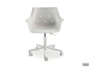 LEAF - Chair with armrests with 5-spoke base _ Nidi