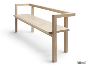 KONSTRUKTIO - Oak bench with back _ Nikari