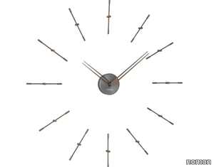 MINI MERLIN - Wall-mounted steel and wooden clock _ nomon