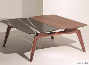 MIXTA DUO - Wood and marble coffee table _ nomon