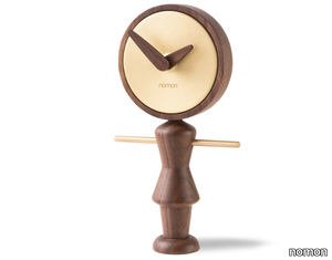 NENA - Table-top wooden and brass clock _ nomon