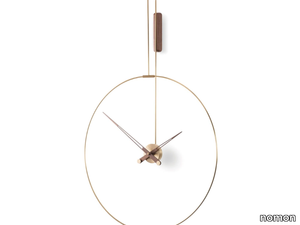 DARO - Wall-mounted brass and wooden clock _ nomon