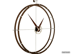 DOBLE O - Wall-mounted wooden clock _ nomon