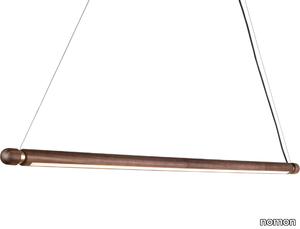 LINEA H - LED walnut pendant lamp _ nomon